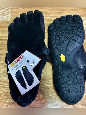 RARE NWT Vibram K100 EU 41 Kangaroo Leather Black M248 Barefoot FiveFingers Shoe